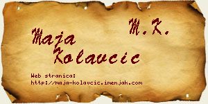 Maja Kolavčić vizit kartica